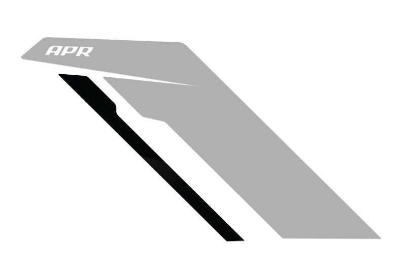APR Sideburn Stickers - Silver APR/Black Stripe (Pair)
