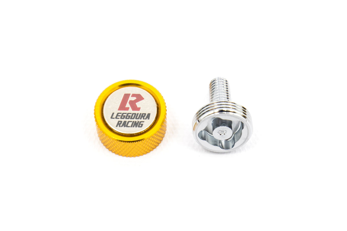 Project Kics Leggdura Racing License Plate Lock Bolt Set Gold - Universal