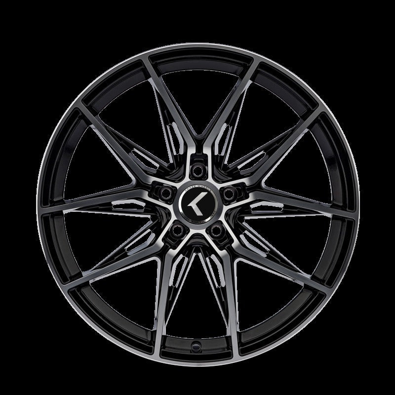 Kraze KR196 Evolve 20x9 5x120 +35 Offset Gloss Black Machined Wheel