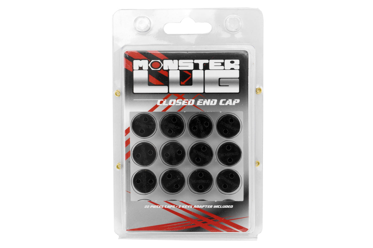 Wheel Mate Monster Lug Nut Caps - Black 14x1.50