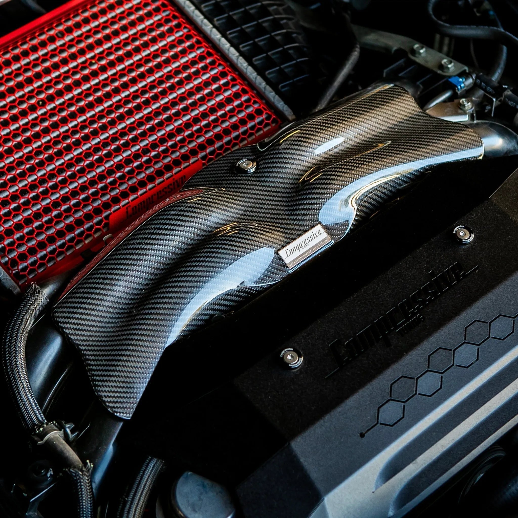 Compressive Tuning EngineArt Carbon Fiber Manifold Cover - 2014-2018 Subaru Forester, 2015-2021 Subaru WRX
