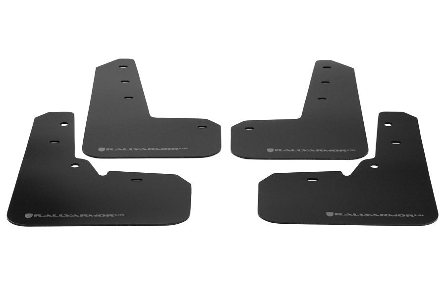 Rally Armor UR Mudflaps Black Urethane Grey Logo - 2013-2017 Subaru XV Crosstrek