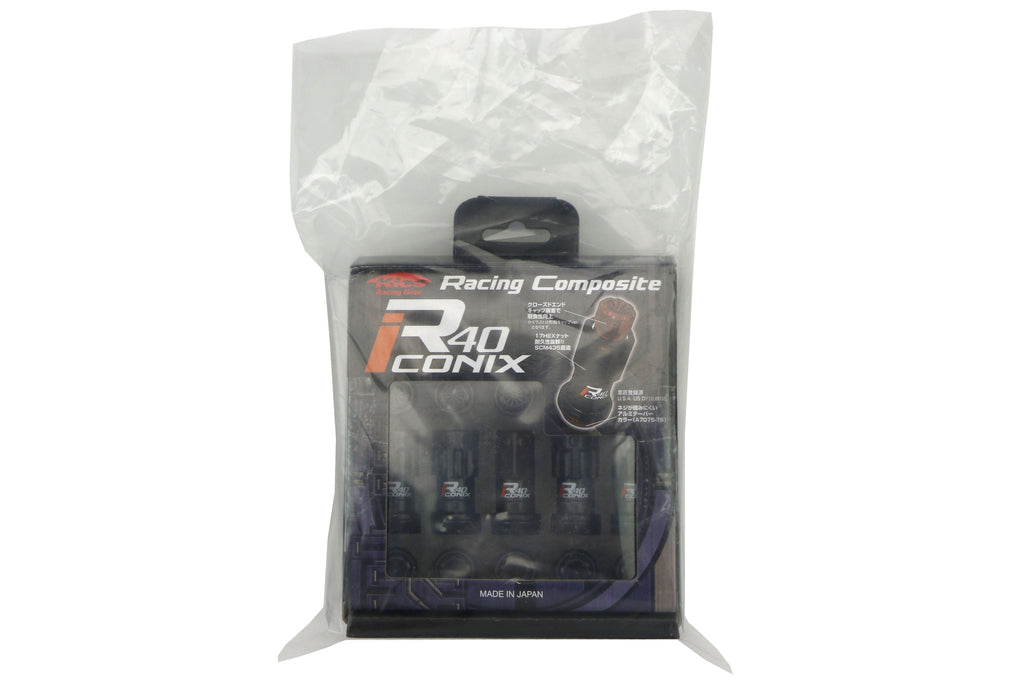Project Kics R40 Iconix Locking Lug Nuts Black M12X1.25