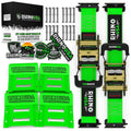 Rhino USA UTV Wheel Chock Tie-Down Kit (2-Wheel Kit) (Green)