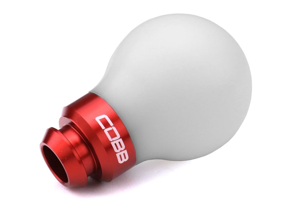 COBB Tuning Delrin Shift Knob White/Red 5MT - Subaru 5MT Models (inc. 2002-2014 WRX)
