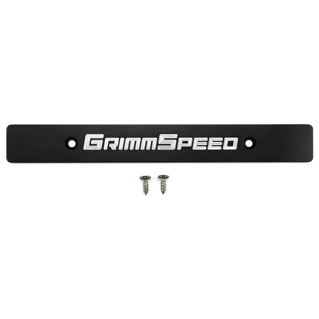 GrimmSpeed License Plate Delete Black/Silver - 1998-2013 Subaru Forester