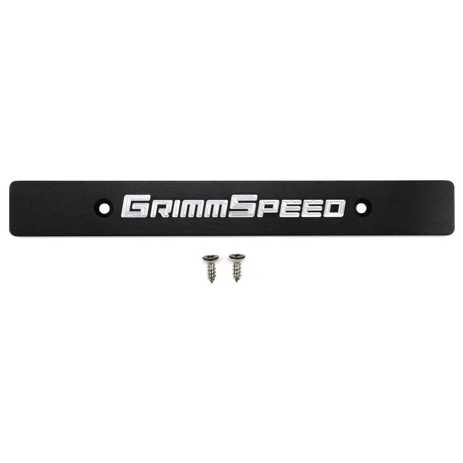 GrimmSpeed License Plate Delete Black/Silver - 1998-2013 Subaru Forester