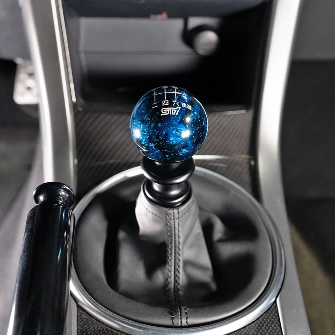 Billetworkz Cosmic Space Shift Knob - 6 Speed STI Japanese Engraving - Subaru STI