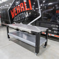 Wehrli Modular Steel Work Bench Top/Shelf Kit - 32in x 90in x .120in Thick (Grey & Raw Steel)