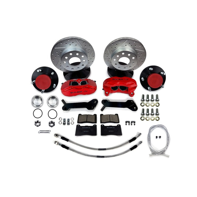 Baer Brakes 68-69 Ford Fairlane 11in SS4 Alum Hub Front SDZ Brake Kit - Monster Green