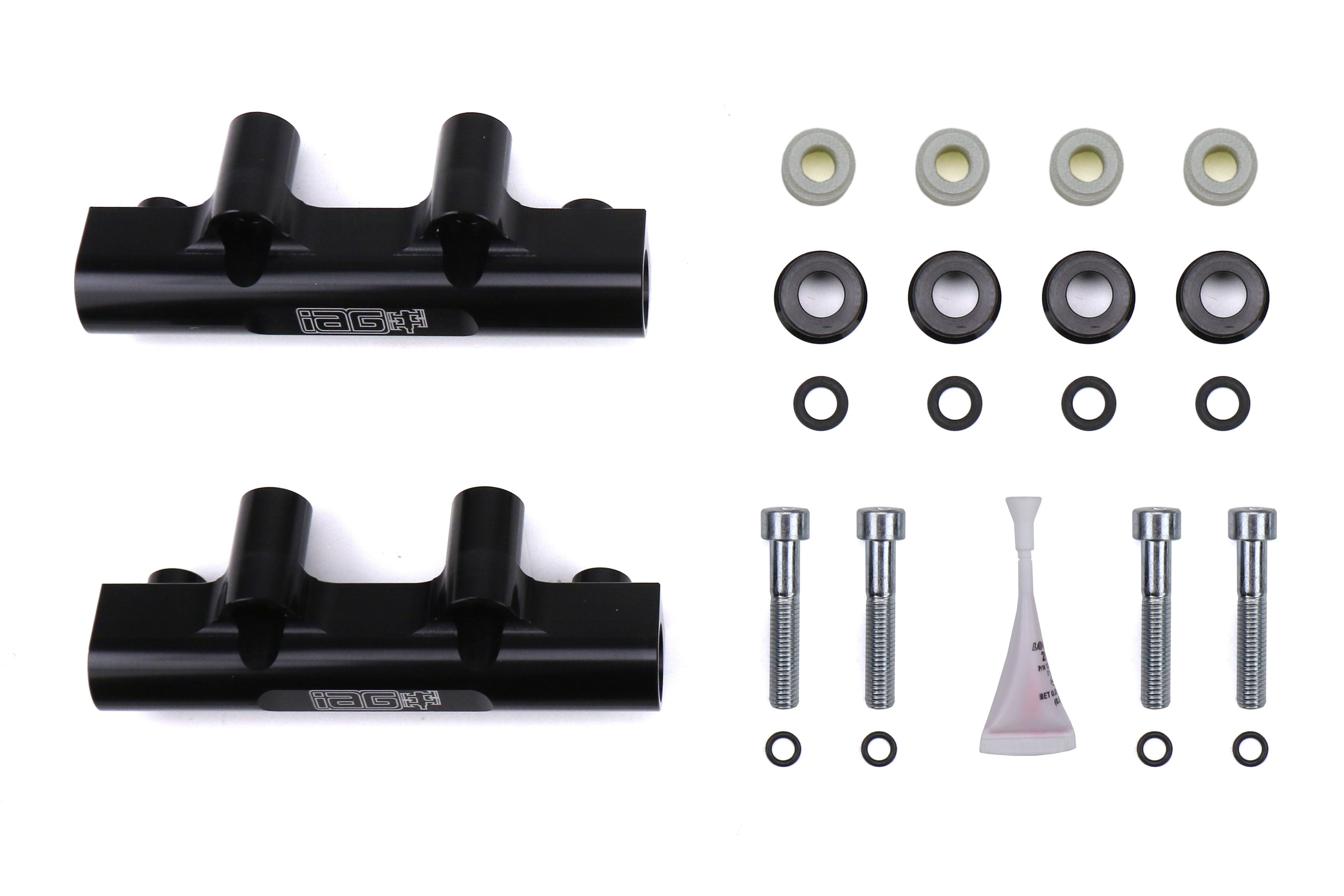 IAG Side Feed To Top Feed Fuel Rail Conversion Kit Black - Subaru Models (inc. 2004-2006 STI)