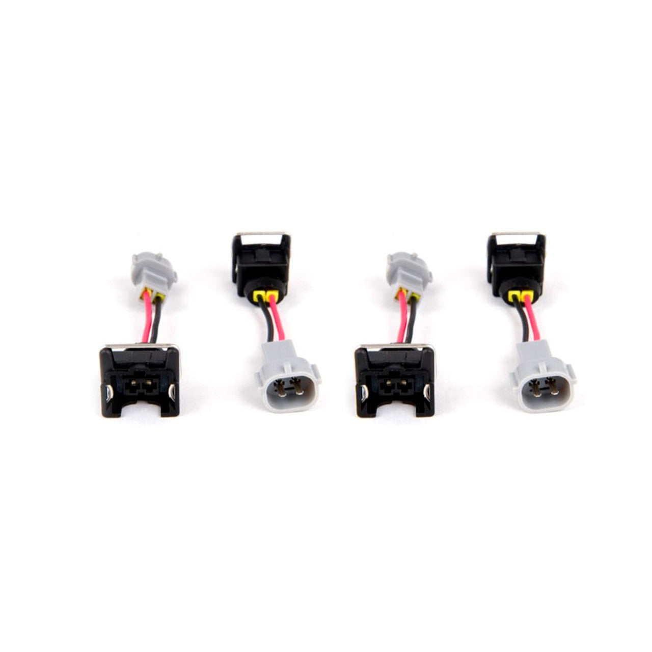 Fuel Injector Clinic Injector Plug Adapters for Jetronic/EV1 (Female) to Denso (Male) Set of 4 - Universal