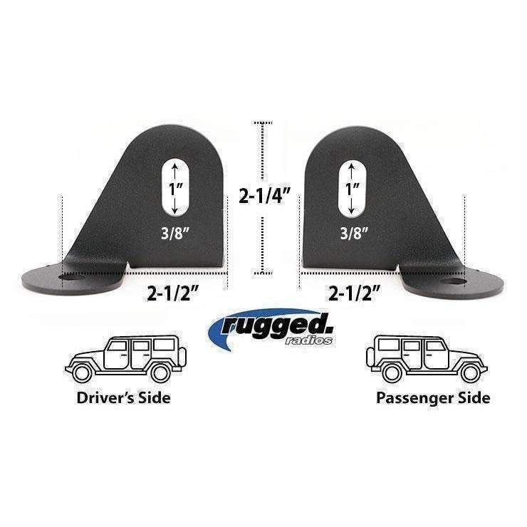 Antenna Mount for Jeep Wrangler and Jeep Gladiator Truck (Passenger's Side) - MT-ANT-JEEP-PS