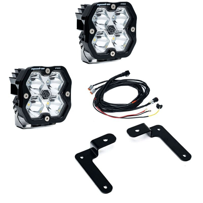 Baja Designs 18-25 Jeep JL/JT Squadron Pro 2.0 A-Pillar Kit (Spot) - Clear