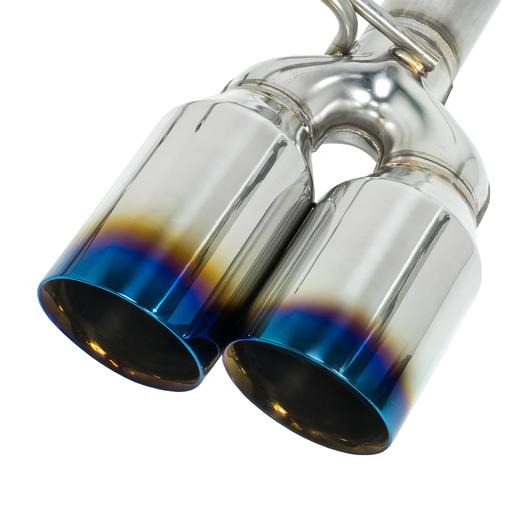 Remark Axle Back Exhaust w/ 4 Inch Double Wall Burnt Tips - 2015-2021 Subaru WRX / STI