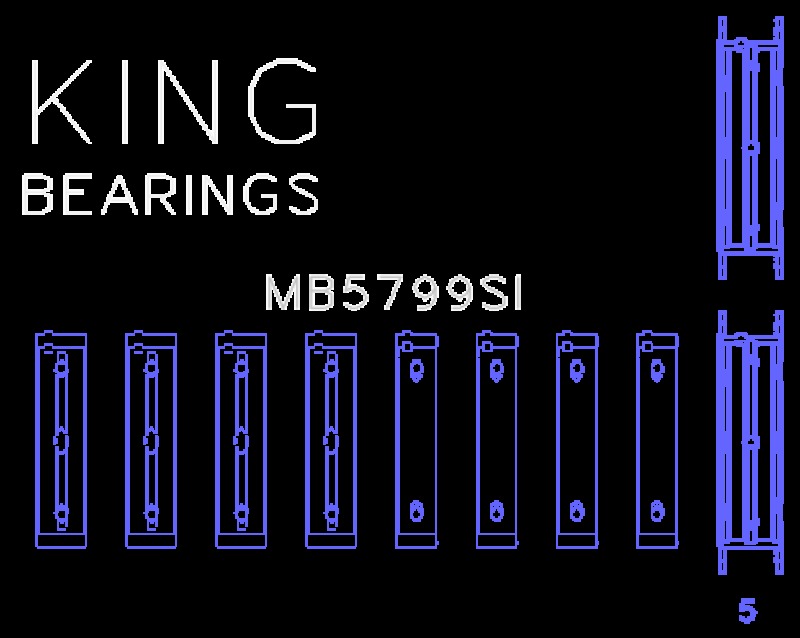 King Engine Bearings Main Bearing Set - O/S Housing .005in / 0.5mm - Subaru FA20 / Toyota 4U-GSE