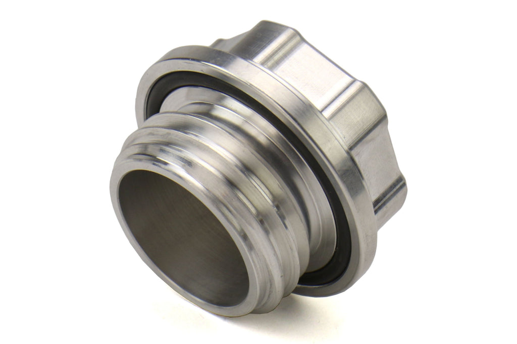Boomba Racing Aluminum Oil Cap - Natural Finish - All Subaru Models