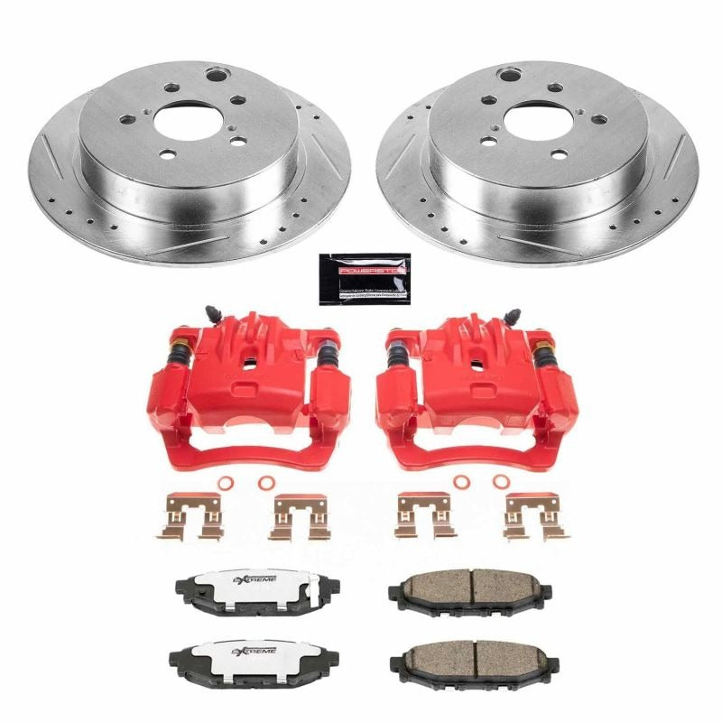 PowerStop Z26 Street Warrior Rear Brake Kit w/ Calipers - 2016-2019 Subaru Crosstrek