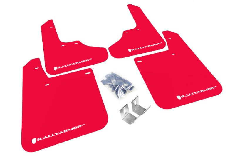 Rally Armor Red UR Mud Flap w/ White Logo - 1993-2001 Subaru Impreza RS