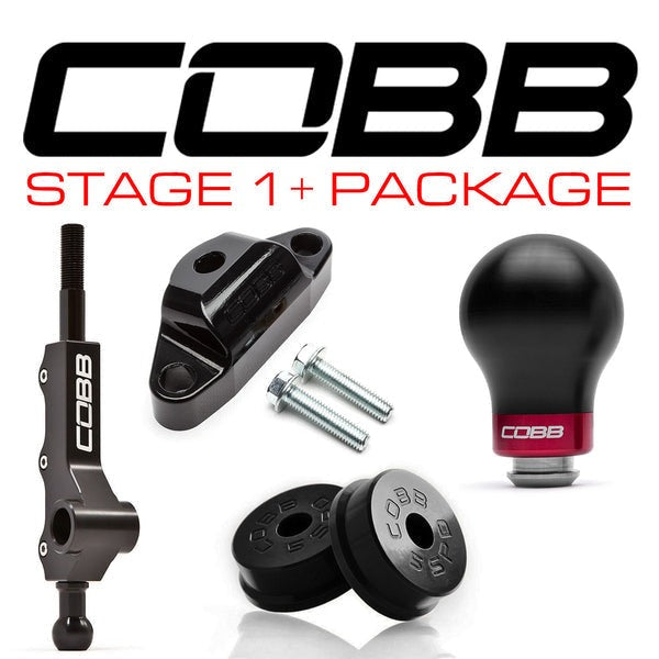 Cobb Stg 1+ Drivetrain Package w/ Wide Barrel Shifter (Weighted Knob) - White - 2002-2007 Subaru WRX 5MT
