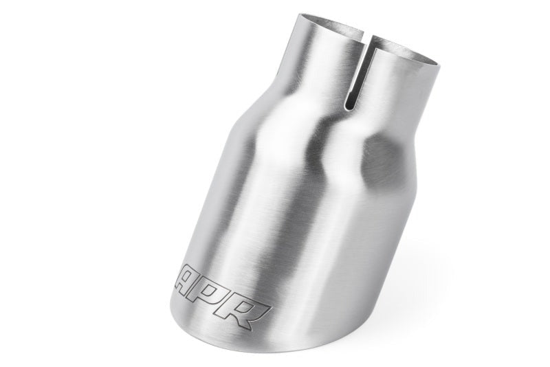 APR Double-Walled 3.5in Slash-Cut Tips - Brushed Silver - Set of 2