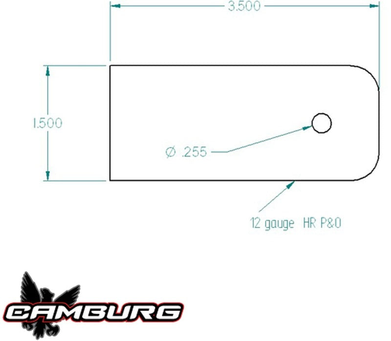 Camburg Black Fender Washer 10 Pack (aluminum washer bolt body clip 1/8in. tab)
