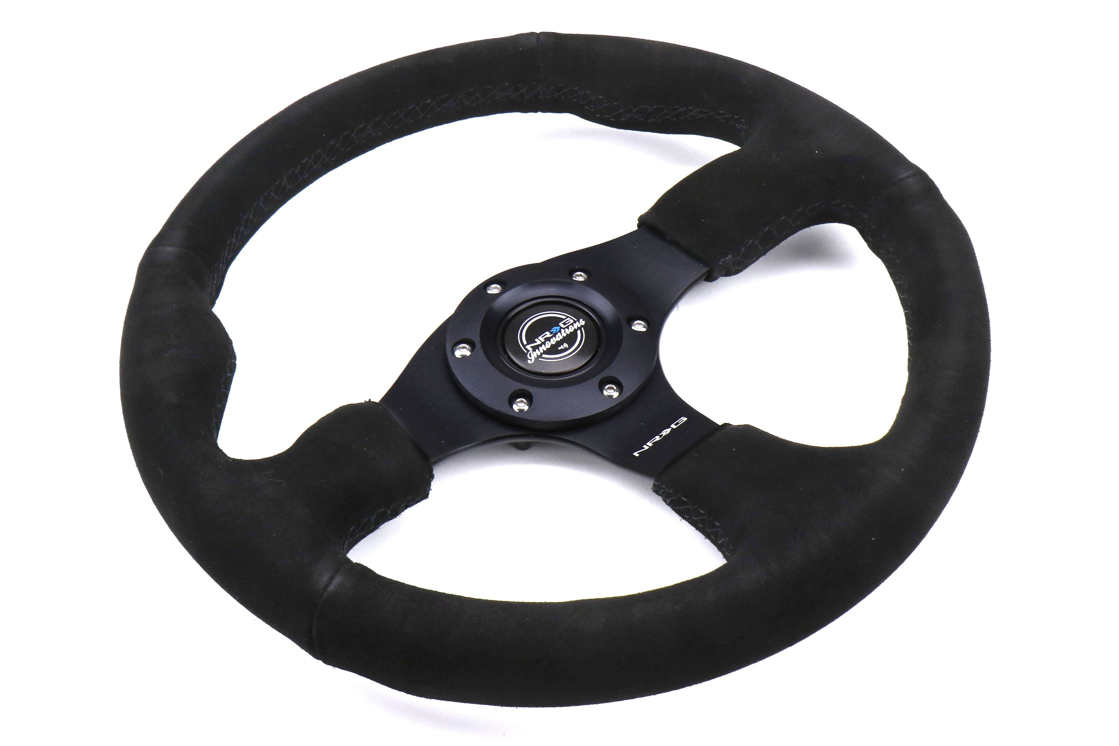 NRG Reinforced Steering Wheel Suede 320mm Black - Universal