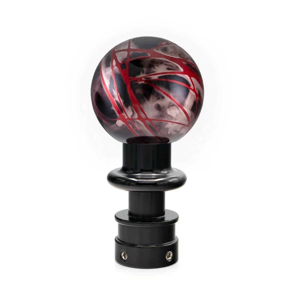 Billetworkz Automatic Shifter - Black Smoke w/ Red Splash - Fits Subaru CVT: WRX (2022+), Crosstrek (2024+), Forester (2025+), Impreza (2024+), Legacy/Outback (2015+)