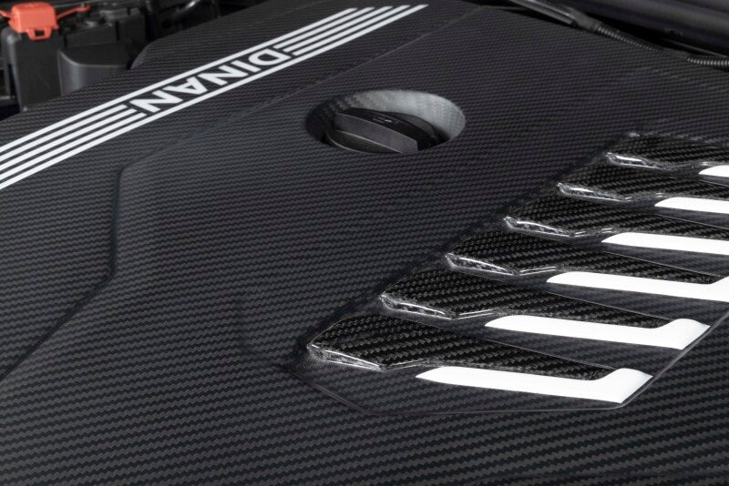 Dinan 19-26 BMW B58D (G01/G02/G20/G22/G23/G26/G42) Matte Carbon Fiber Engine Cover w/Gloss Accents