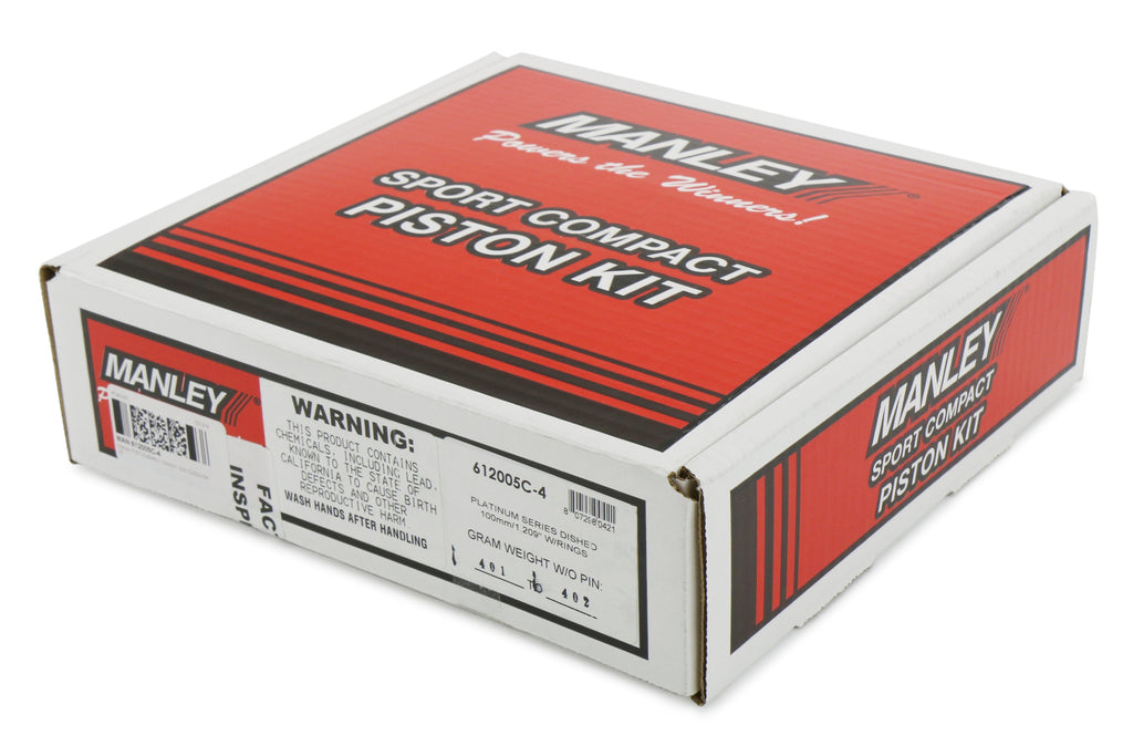 Manley Performance Platinum Series Piston Set 100mm 8.5:1 - Subaru Models (inc. 2006-2014 WRX / 2004-2021 STI)