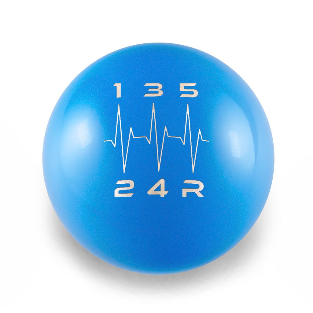 Billetworkz Weighted Shift Knob - 5 Speed Heartbeat Engraving - Subaru WRX