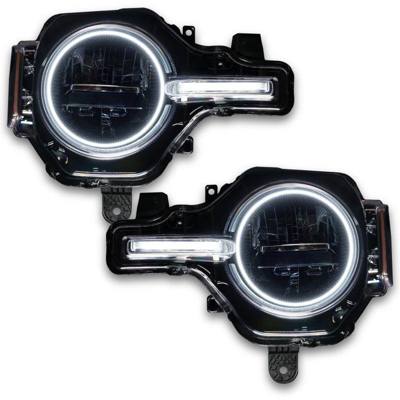 Oracle 21-22 Ford Bronco Headlight Halo Kit w/DRL Bar - Base Headlights -w/RF Controller