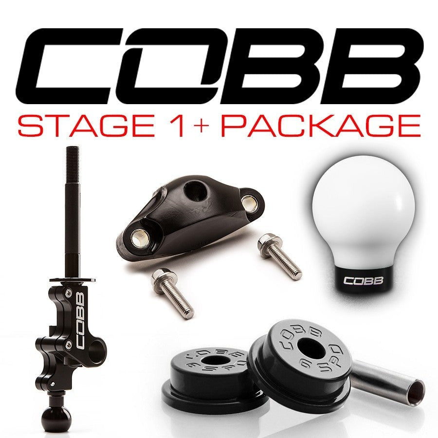 Cobb Subaru STi 6MT Stage 1+ Drivetrain Package w / Black Weighted Shift Knob - 2004-2021 Subaru STI 6MT