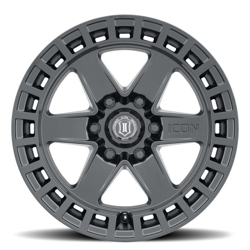 ICON Alloys Raider 17x8.5 6x5.5 0mm 4.75" Backspacing Satin Black Wheel - 3417858347SB