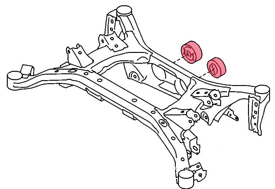 Megan Racing Rear Diff Bushings - 2013-2016 Scion FR-S / 2013-2020 Subaru BRZ / 2017-2019 Toyota 86