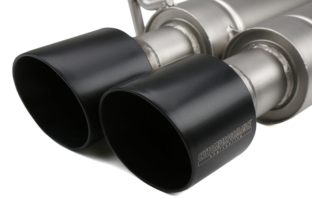 cp-e Austenite Axle Back Exhaust w/ Black Tips - 2015-2021 Subaru WRX / STI