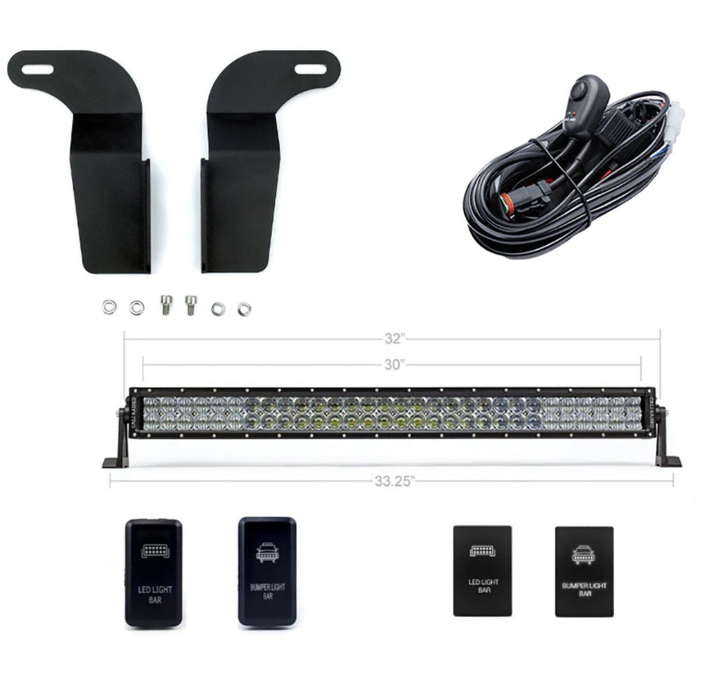 05-2015 TOYOTA TACOMA 32" LOWER BUMPER HIDDEN LED LIGHT BAR BRACKETS KIT