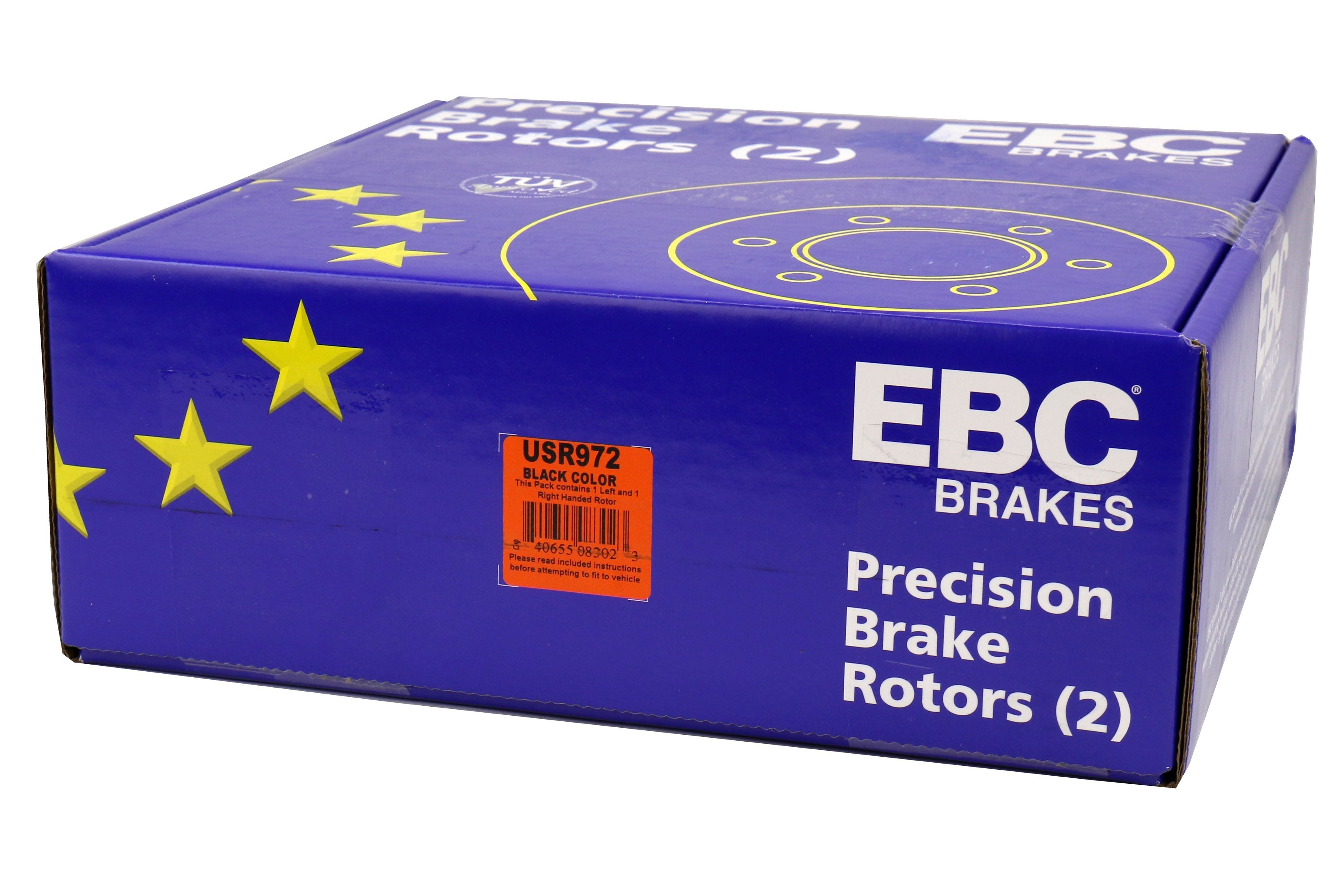 EBC Brakes USR Series Sport Slotted Front Brake Rotors - 2002-2003 & 2006-2010 Subaru WRX