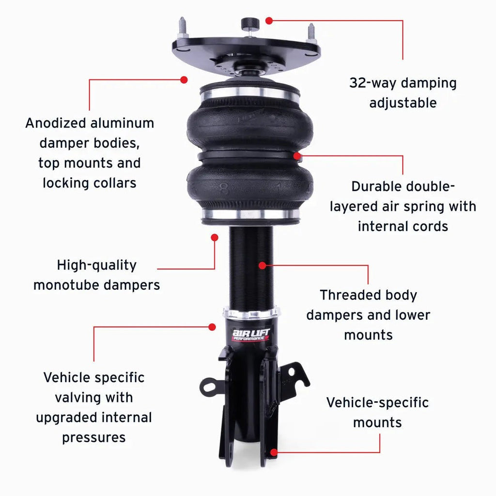 Air Lift Performance Air Suspension Front Drop Kit - 2015-2021 Subaru WRX / STI