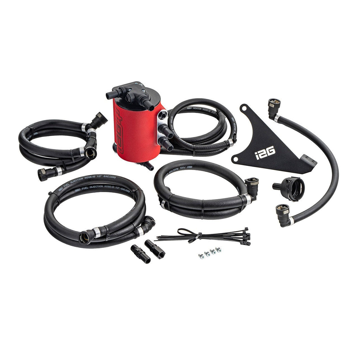 IAG Performance Air Oil Separator AOS - Red - 2008-2014 WRX / 2008-2021 STI / 2005-2009 Legacy GT