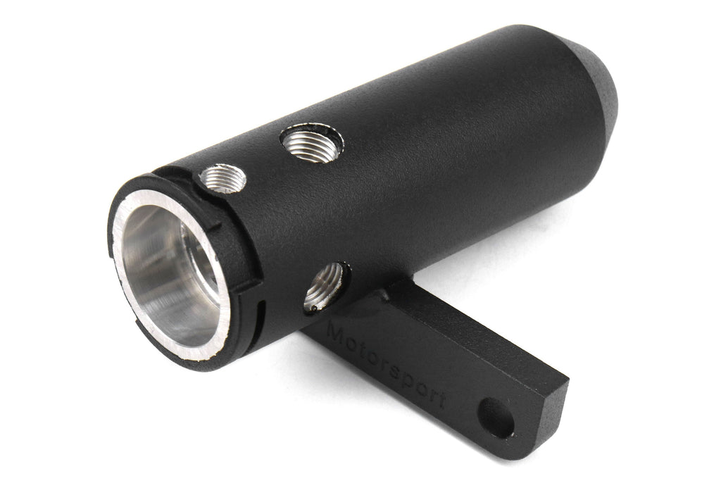Killer B Motorsport Upper Coolant Reservoir w/ AN Fittings Black - Subaru Models (inc. 2002-2007 WRX / 2004-2021 STI)
