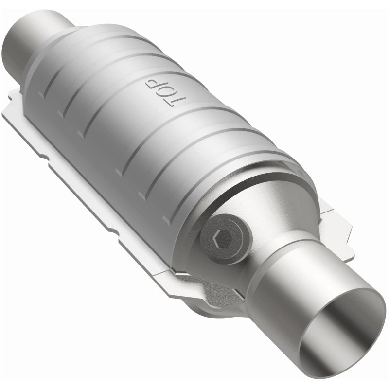 MagnaFlow Universal Catalytic Converter - 2.00in Inlet/Outlet - Round 11in Body x 5.125in W x 15in Overall
