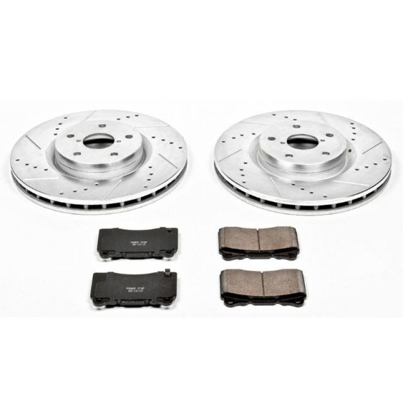 Power Stop Front Z23 Evolution Sport Brake Kit - 2005-2014 Subaru Impreza