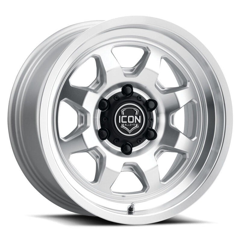 ICON Alloys Nuevo 17x8.5 6x5.5 +25mm 5.75" Backspacing Silver Machined Wheel - 8117859057SM