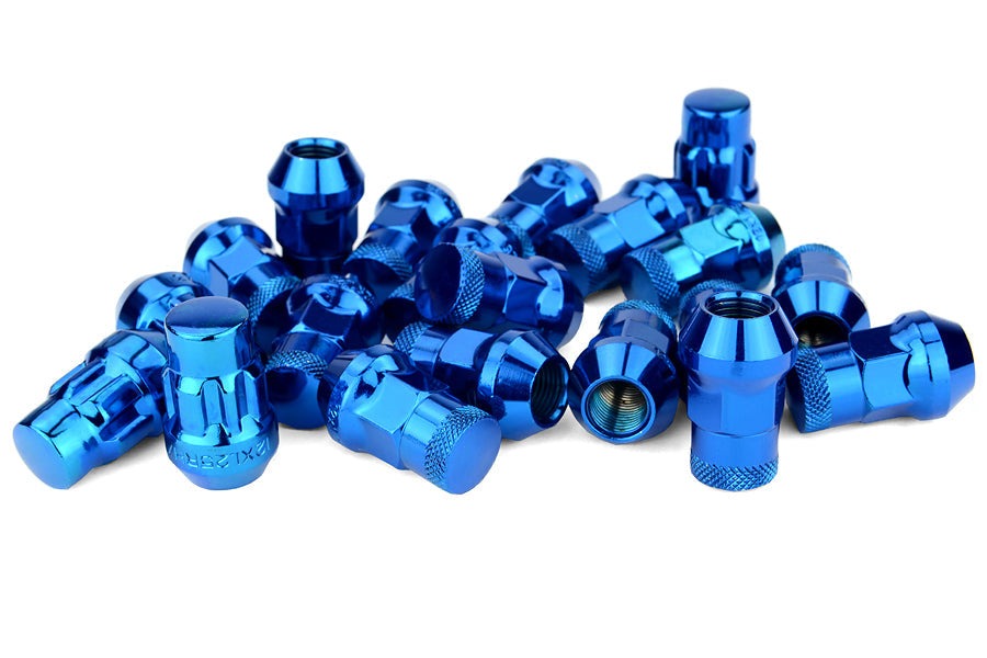Wheel Mate Muteki SR35 Close End Lug Nuts w/ Lock Set - Blue 12x1.50 35mm