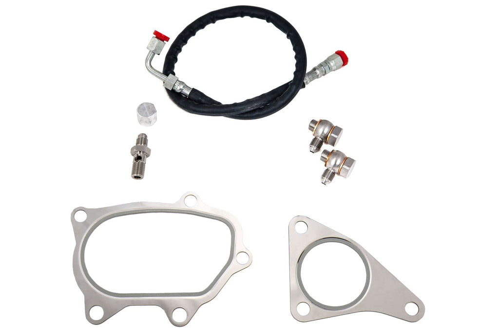 Forced Performance FP GREEN Turbocharger Subaru STI 60mm 8cm IWG w/ Oil Feed Line - 2002-2007 Subaru WRX / 2004-2021 Subaru STI