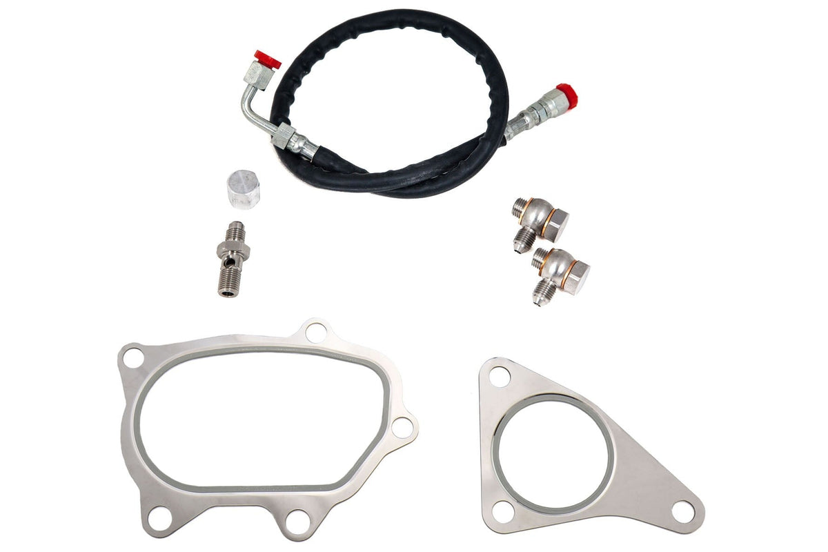Forced Performance FP GREEN Turbocharger Subaru STI 60mm 8cm IWG w/ Oil Feed Line - 2002-2007 Subaru WRX / 2004-2021 Subaru STI