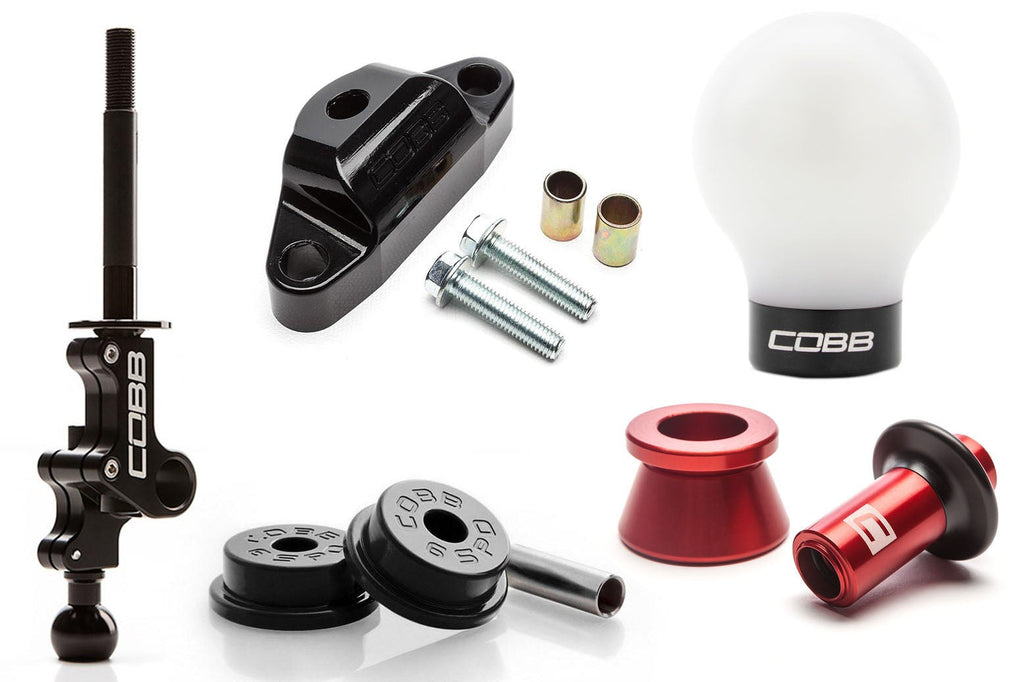 Cobb Stg 2+ Drivetrain Pkg - Red Knob / White & Black Lockout - 2004-2021 Subaru STI 6MT