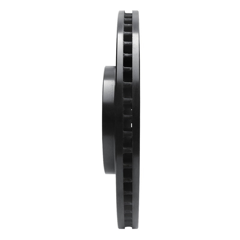 R1 Concepts Drilled & Slotted Black Front Left Brake Rotor - 2019-2024 Subaru Forester