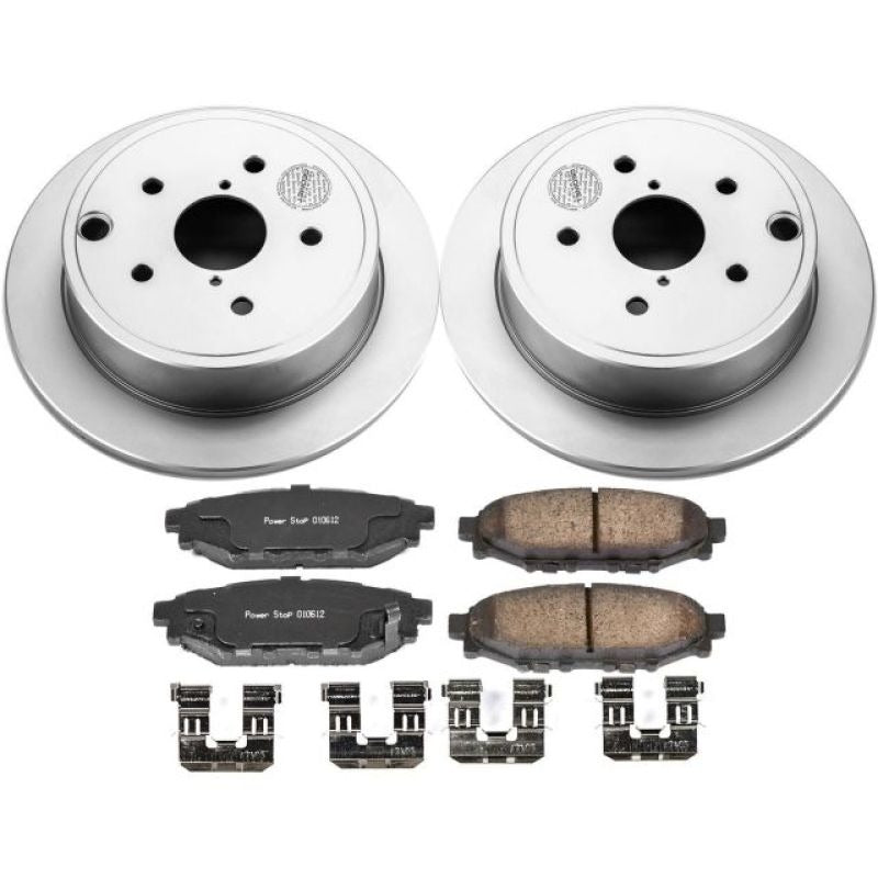 Power Stop Rear Z17 Evolution Geomet Coated Brake Kit - 2015-2019 Subaru WRX